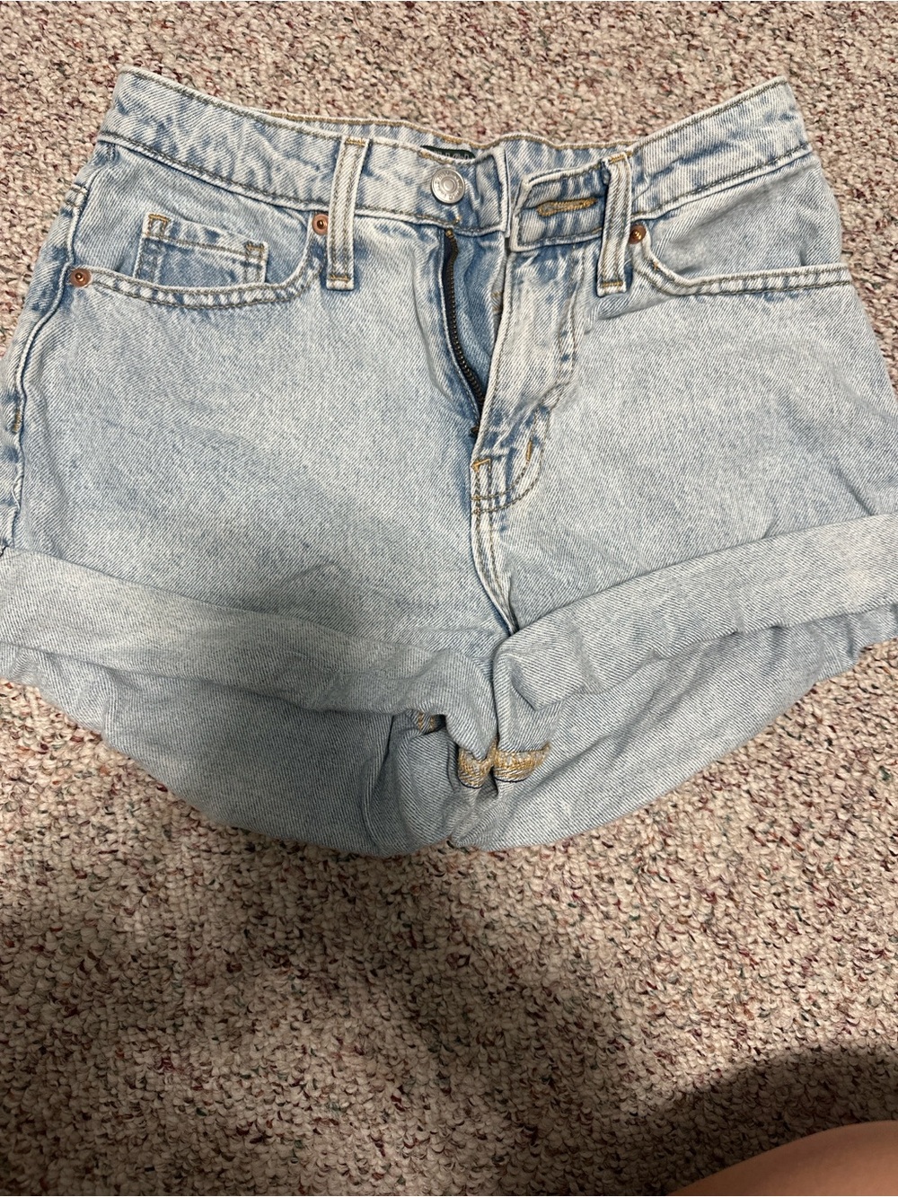 wild fable Light Wash Rolled-Hem Denim Shorts